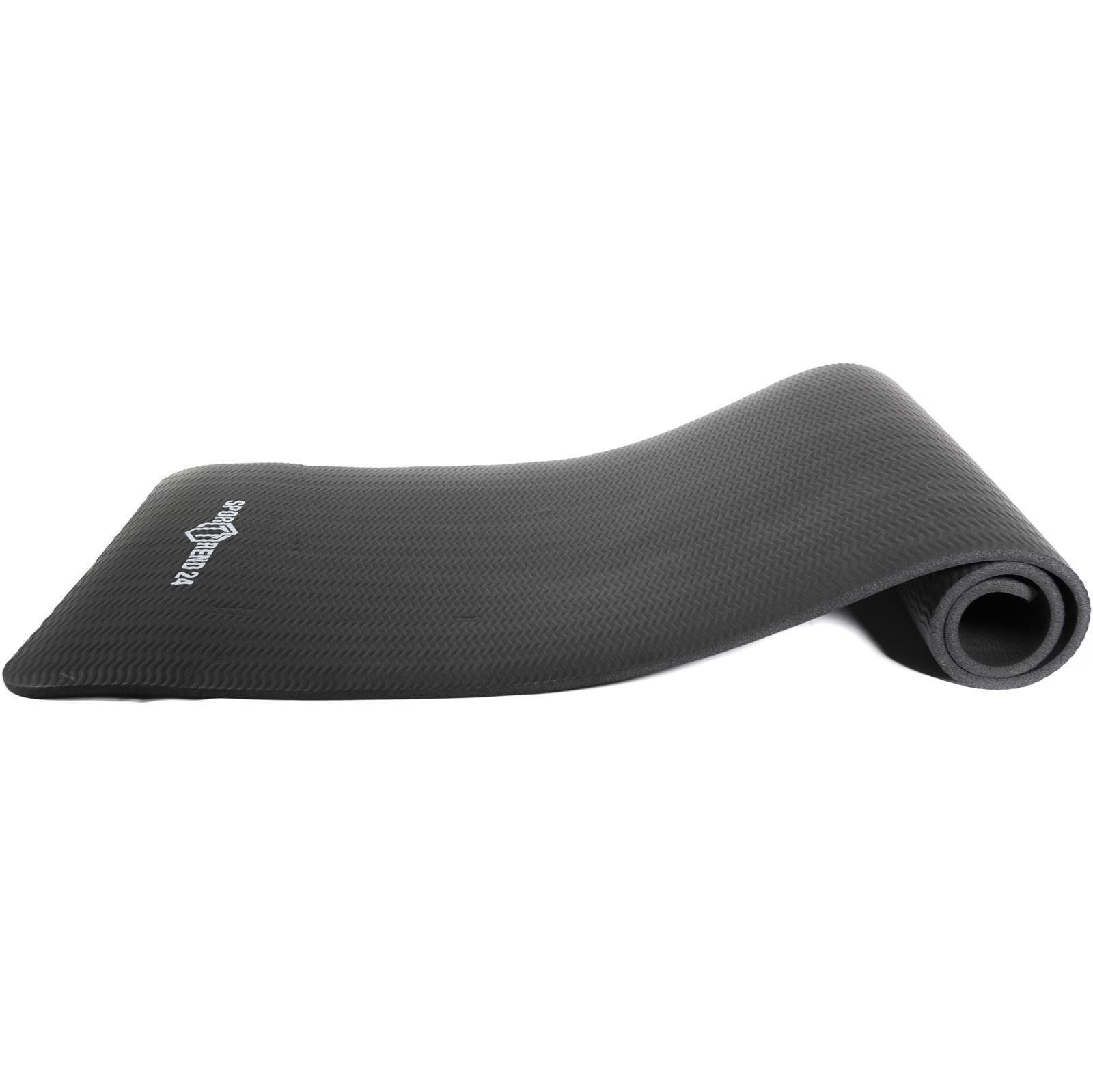 Sporttrend 24 Fitnessmatte Standard (173 x 61 x 1,0 cm), Fitnessmatte Yogamatte Gymnastikmatte Gummimatte Bodenmatte Bodenschutzmatte Trainingsmatte Turnmatte Unterlegmatte Übungsmatte
