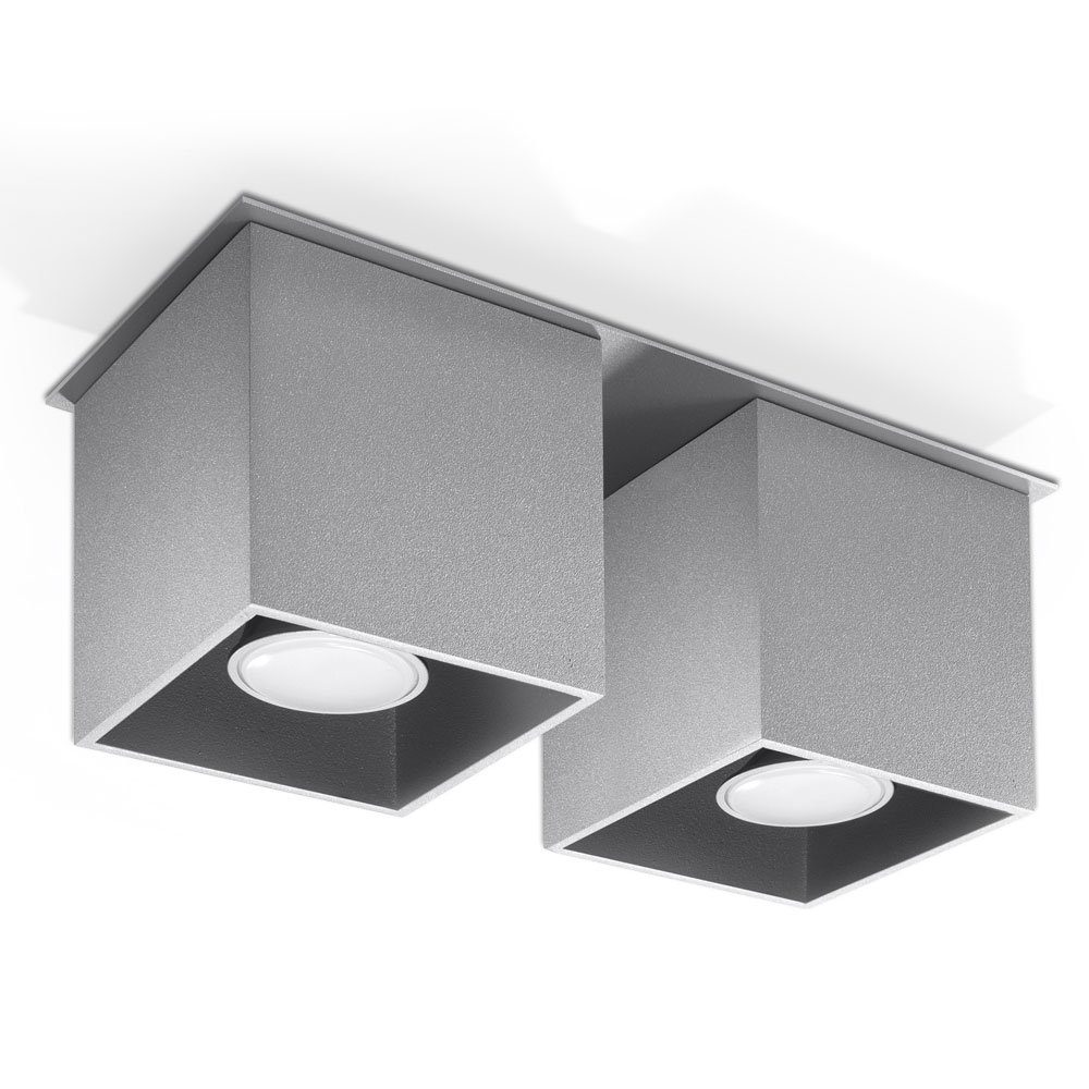 etc-shop LED Deckenspot, Leuchtmittel nicht inklusive, Deckenstrahler modern Designer Küchenlampen Strahler 2 flammig