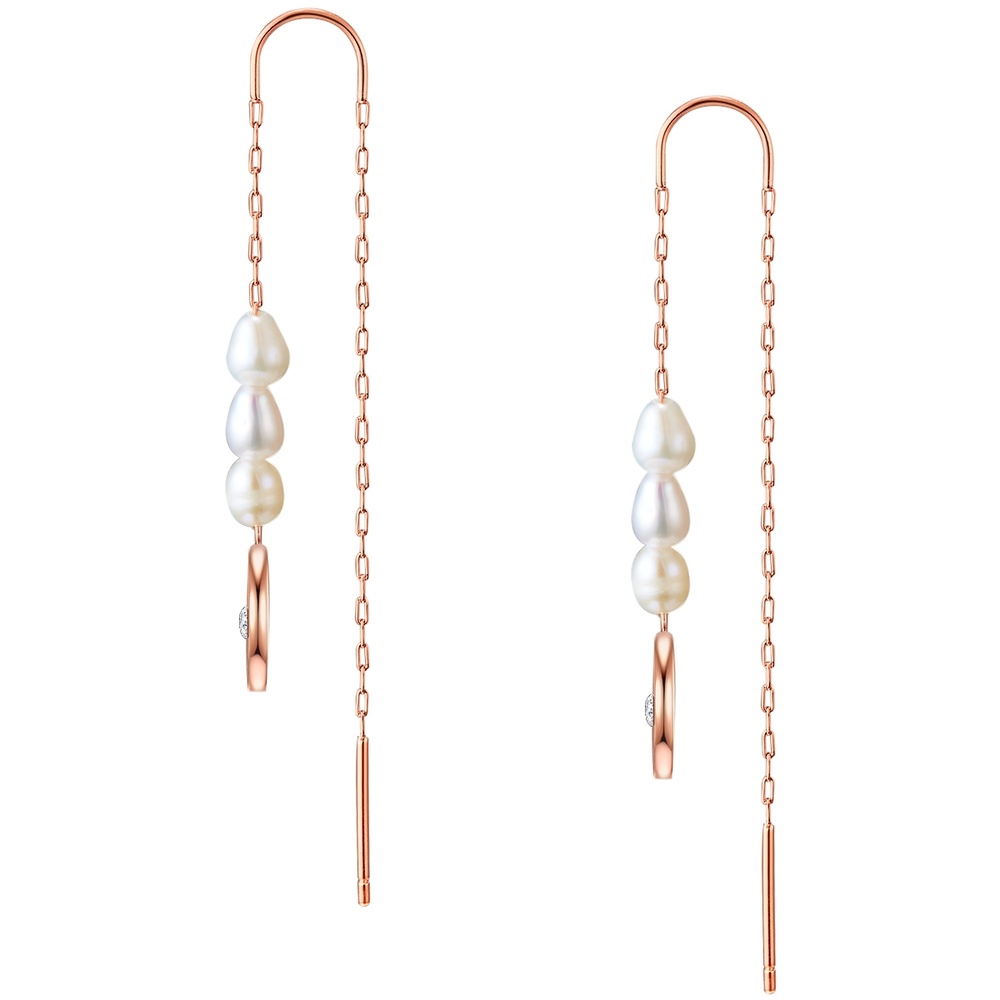 Valero Pearls Boucles doreilles en acier inoxydable Acier inoxydable Preciosa Perle de culture  Boucles d'oreilles