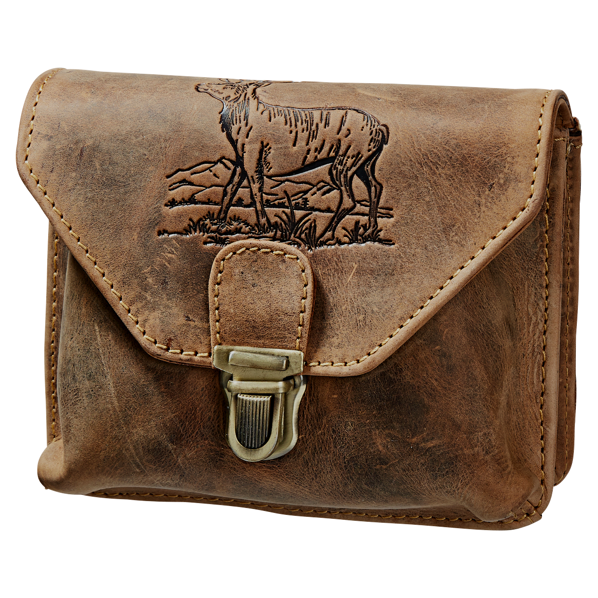 Green Burry Vintage Outdoor Gürteltasche Hirsch (Leder)