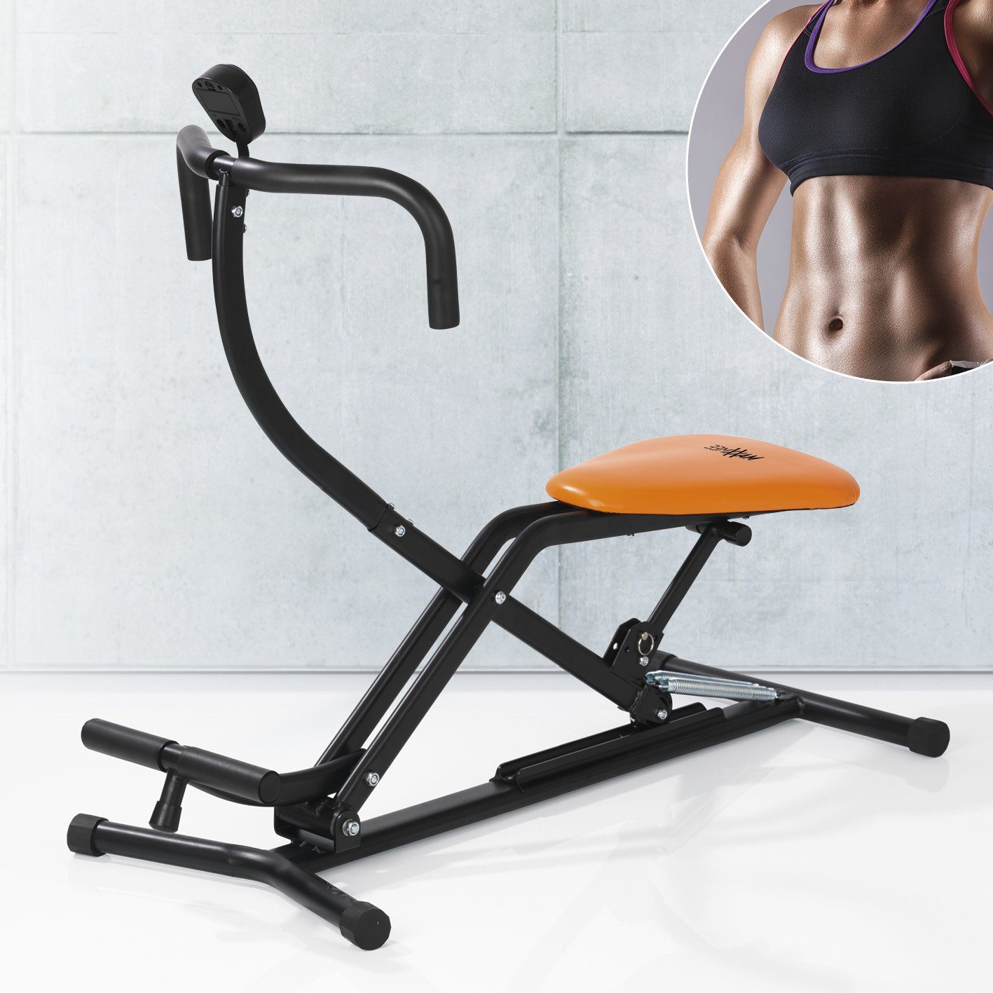 MAXXMEE Multitrainer Trainingsgerät Crunch & Glide, Kräftigung mit dem Eigengewicht - Oberkörpertraining
