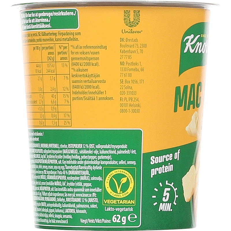 Knorr Pasta Snack pot 60 g Mac & cheese Knorr