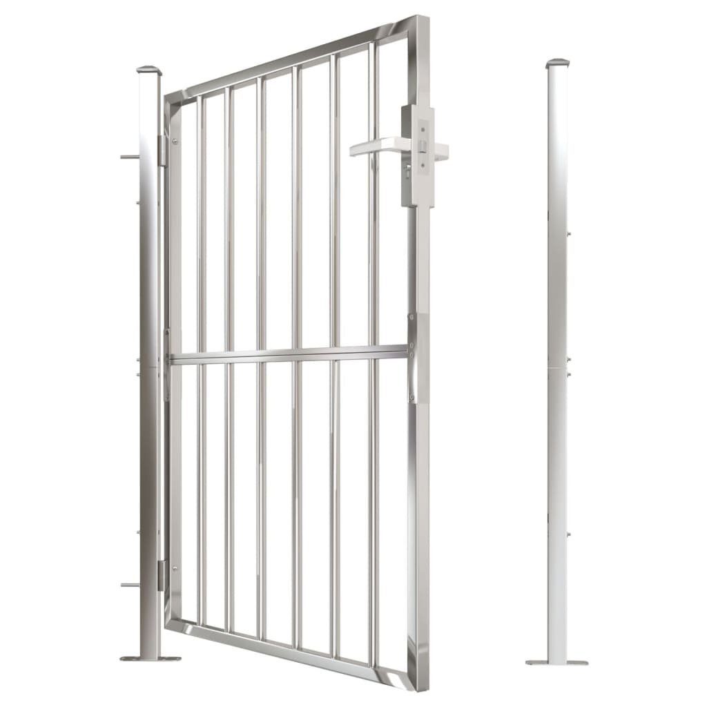 vidaXL Gartentor Gartentor 100x125 cm Edelstahl