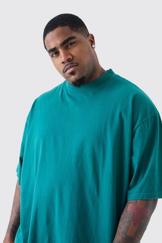 Plus Oversize T-Shirt mit Acid-Waschung