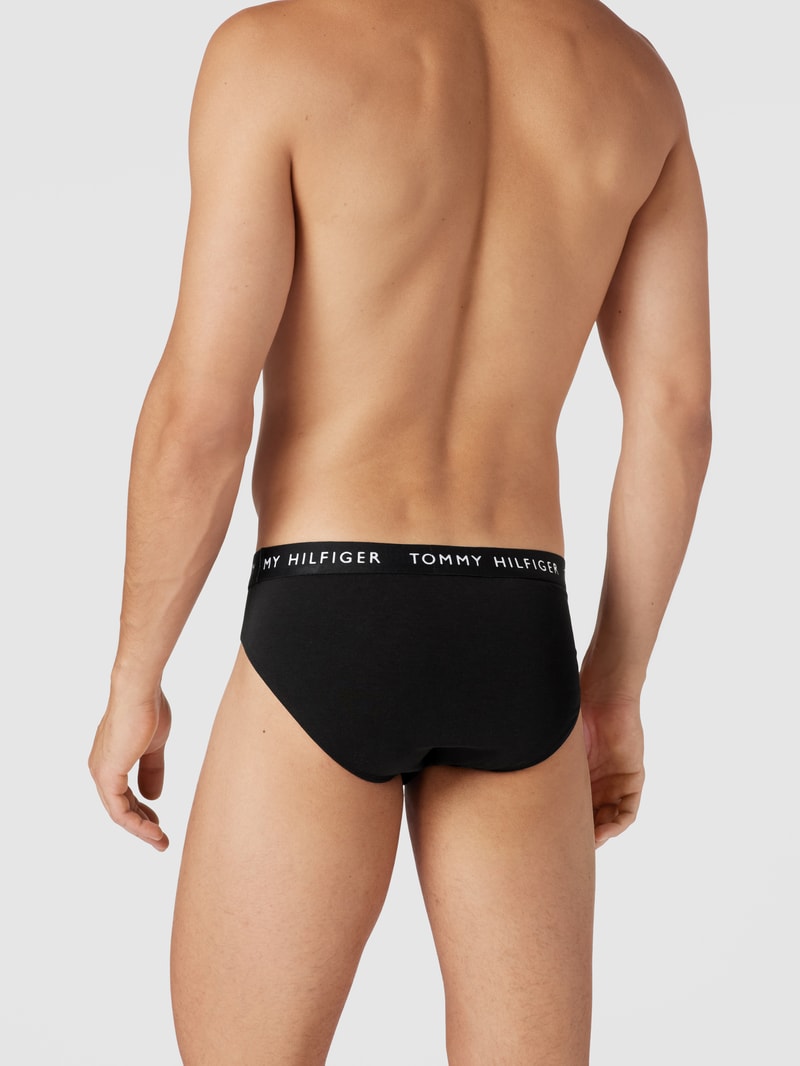 Slip mit Logo-Bund im 3er-Pack in schwarz