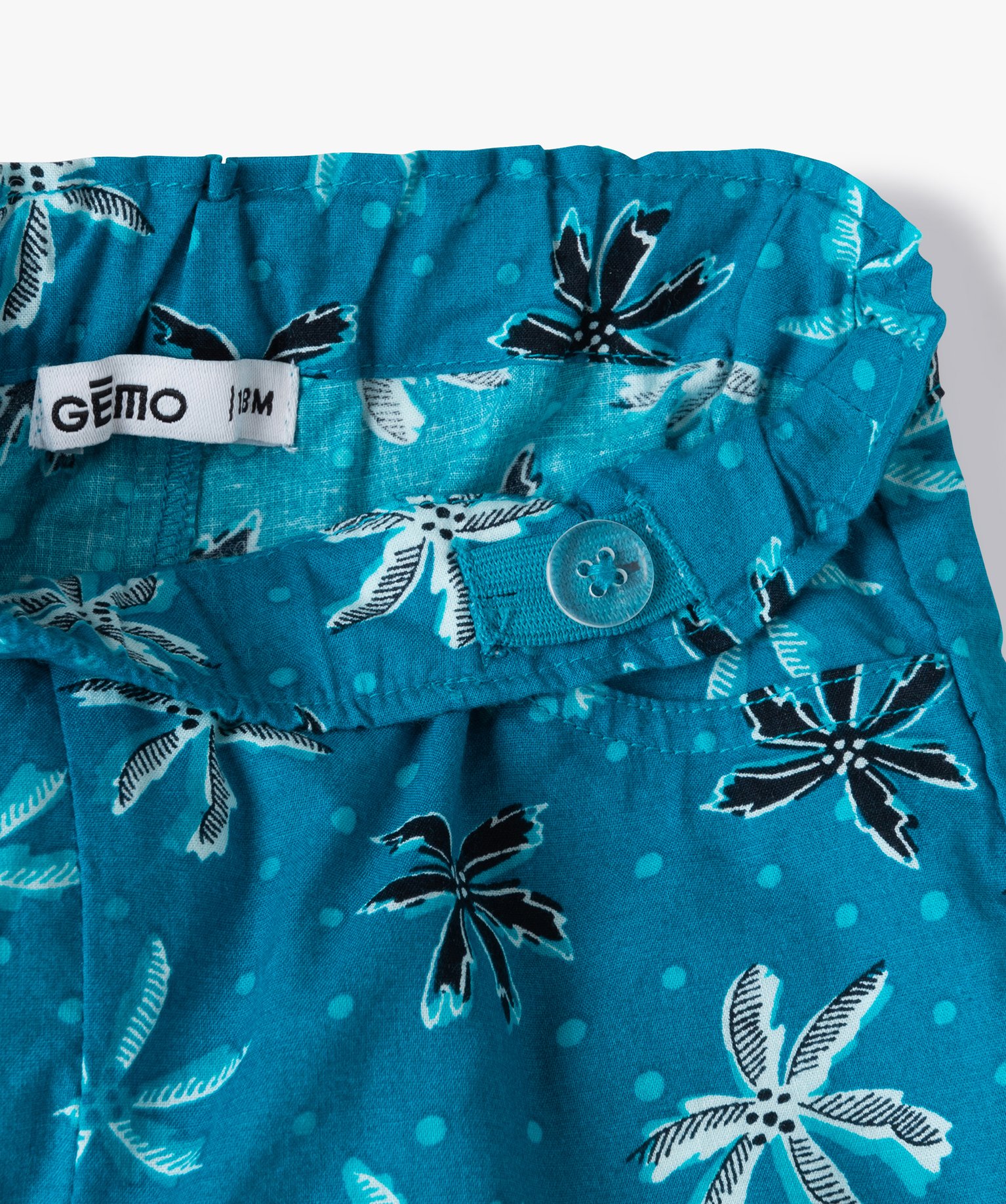 Short bébé fille à motifs fleuris bleu | GEMO