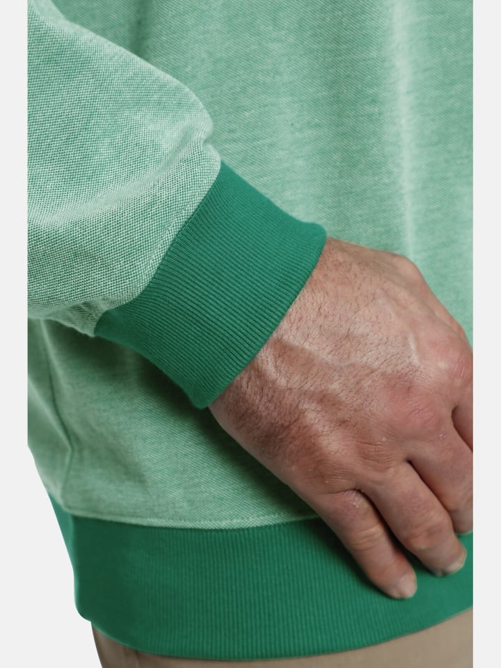 Charles Colby Sweatshirt EARL DARRAGH in grün melange günstig kaufen