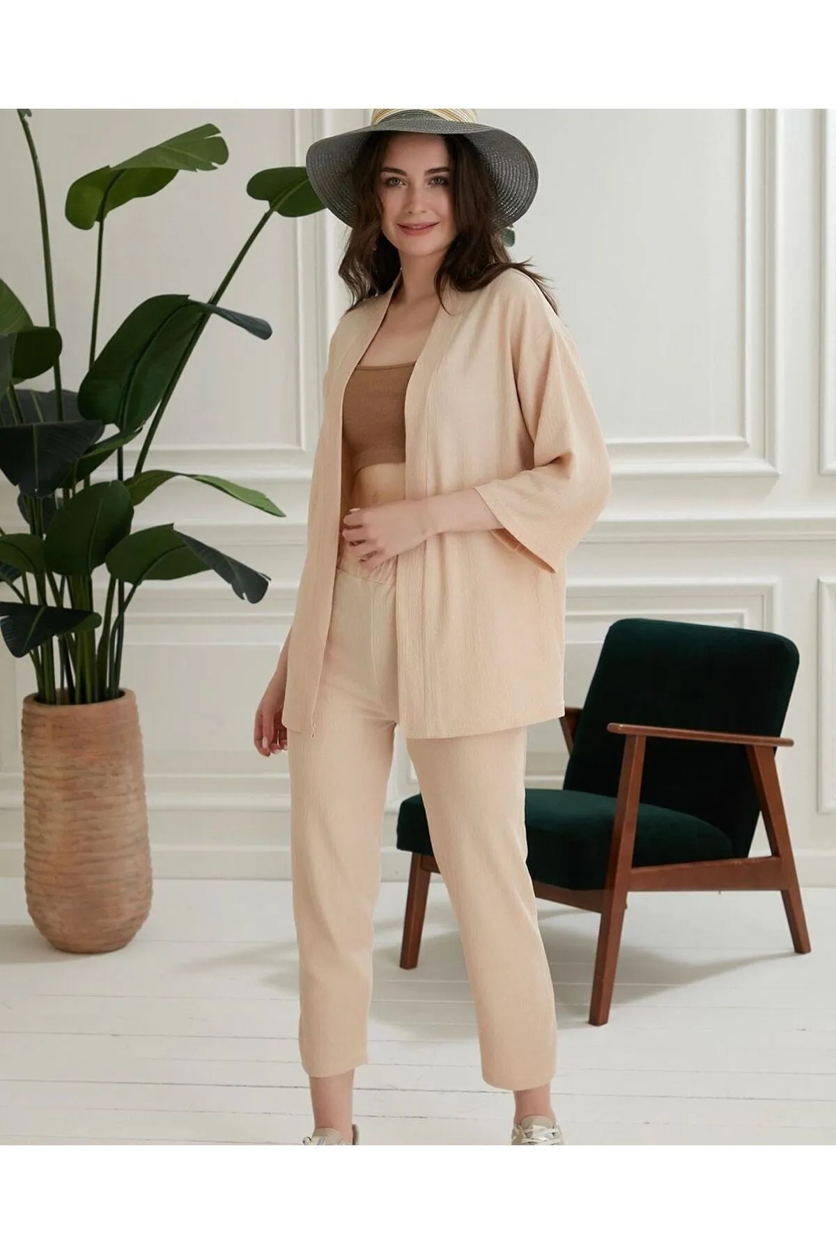 ZF BUTİK  Zweiteiler - Beige - Regular Fit