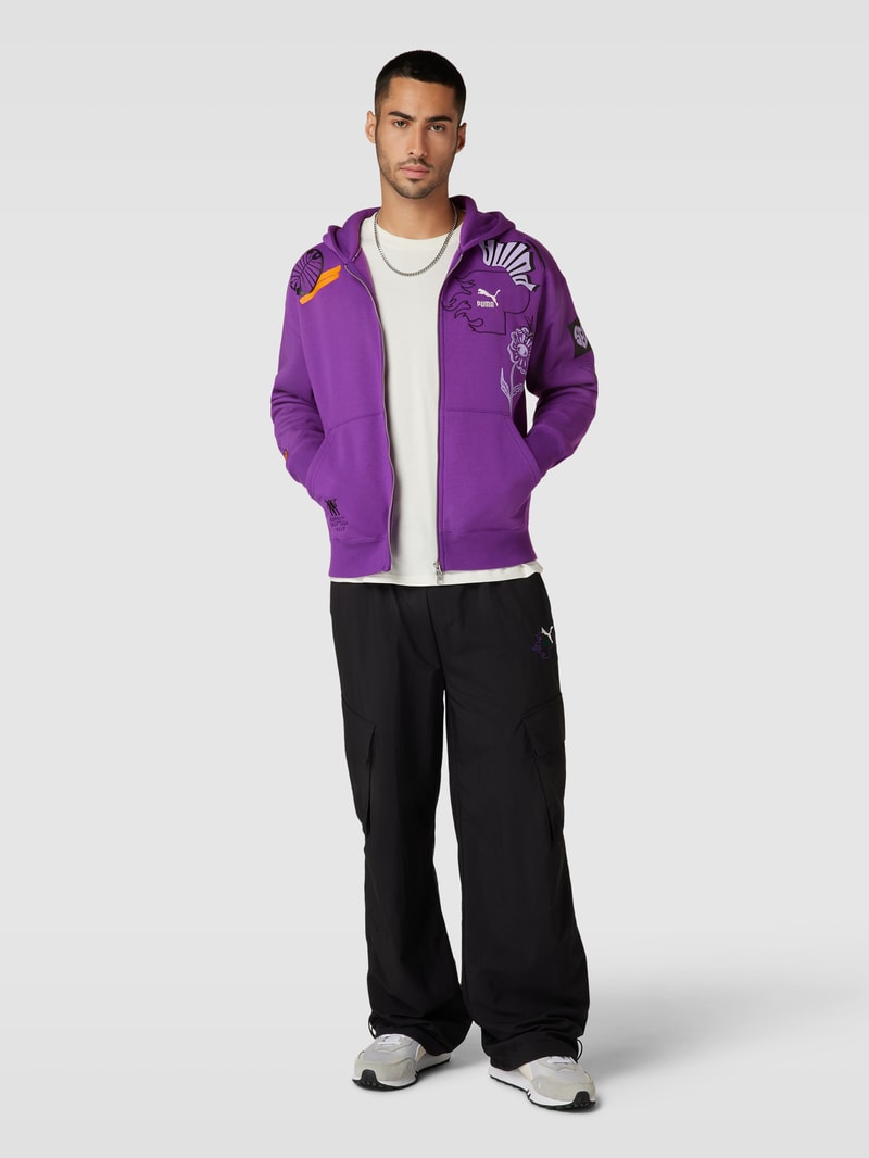 Sweatjacke mit Label-Print - PUMA X P&C* in lila