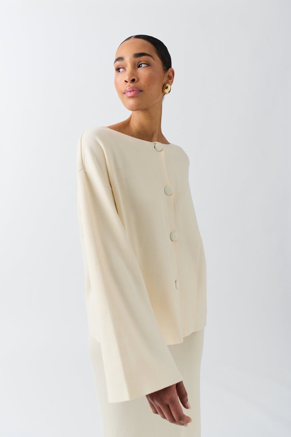Jacquard knitted cardigan