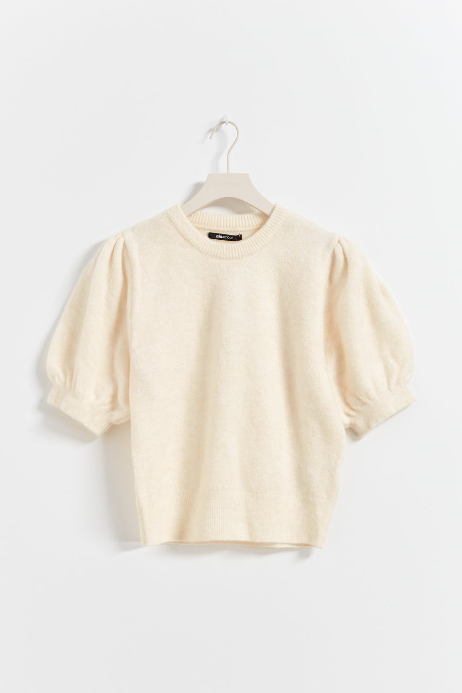 Knitted puff sleeve top