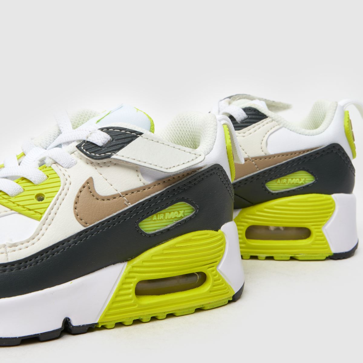 Nike vita multifärgade Air Max 90 Junior-träningsskor