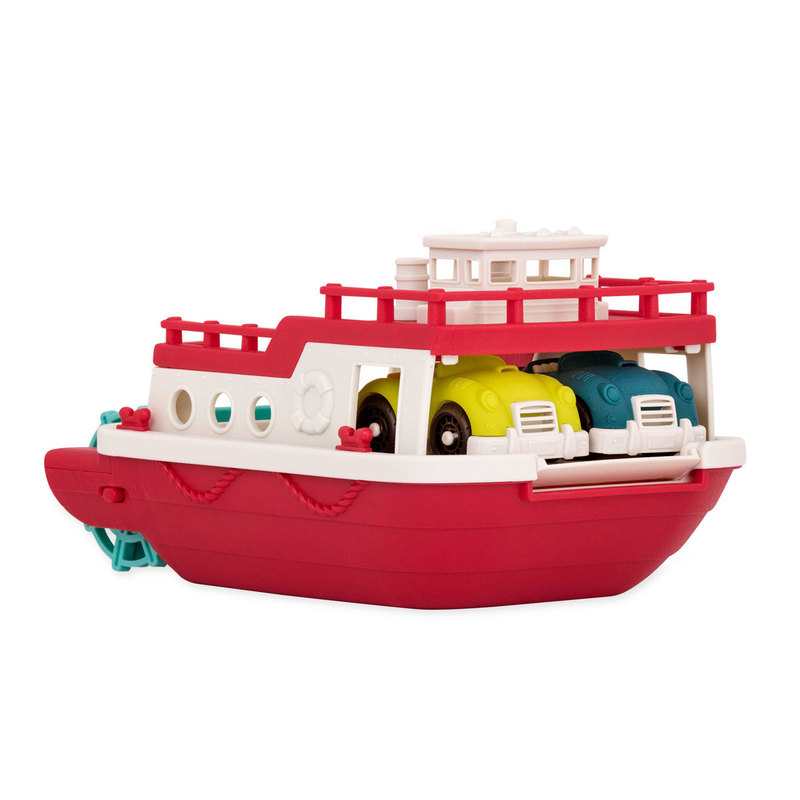 Bateau ferry de bain et 2 voitures