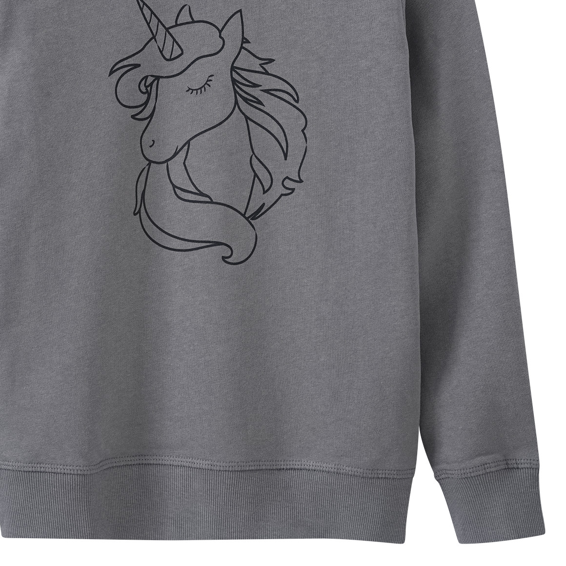 Mädchen Sweatshirt mit Einhorn-Print