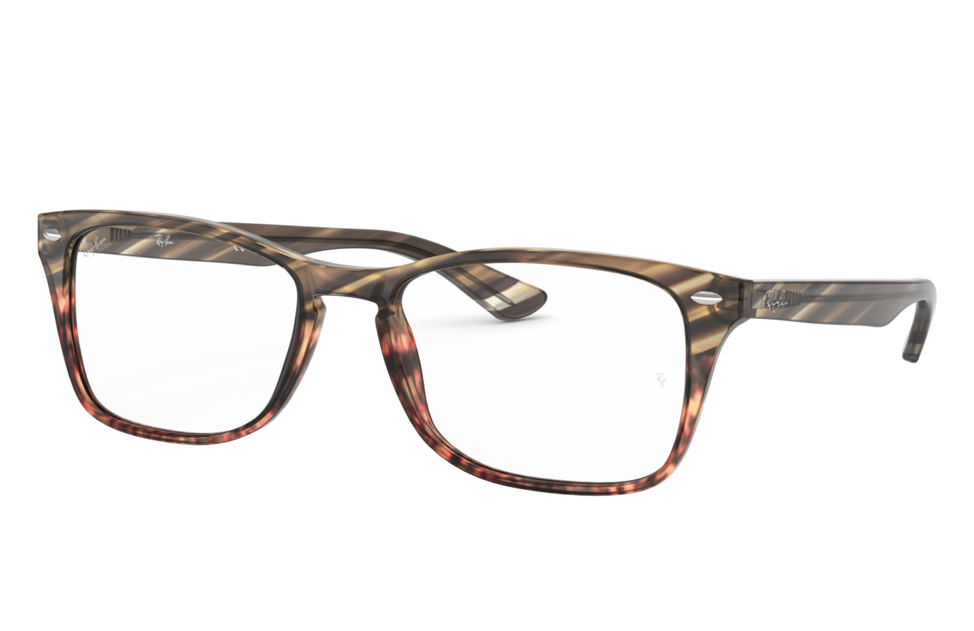 RB5228M OPTICS - Gri lucios cu dungi, maro degradat