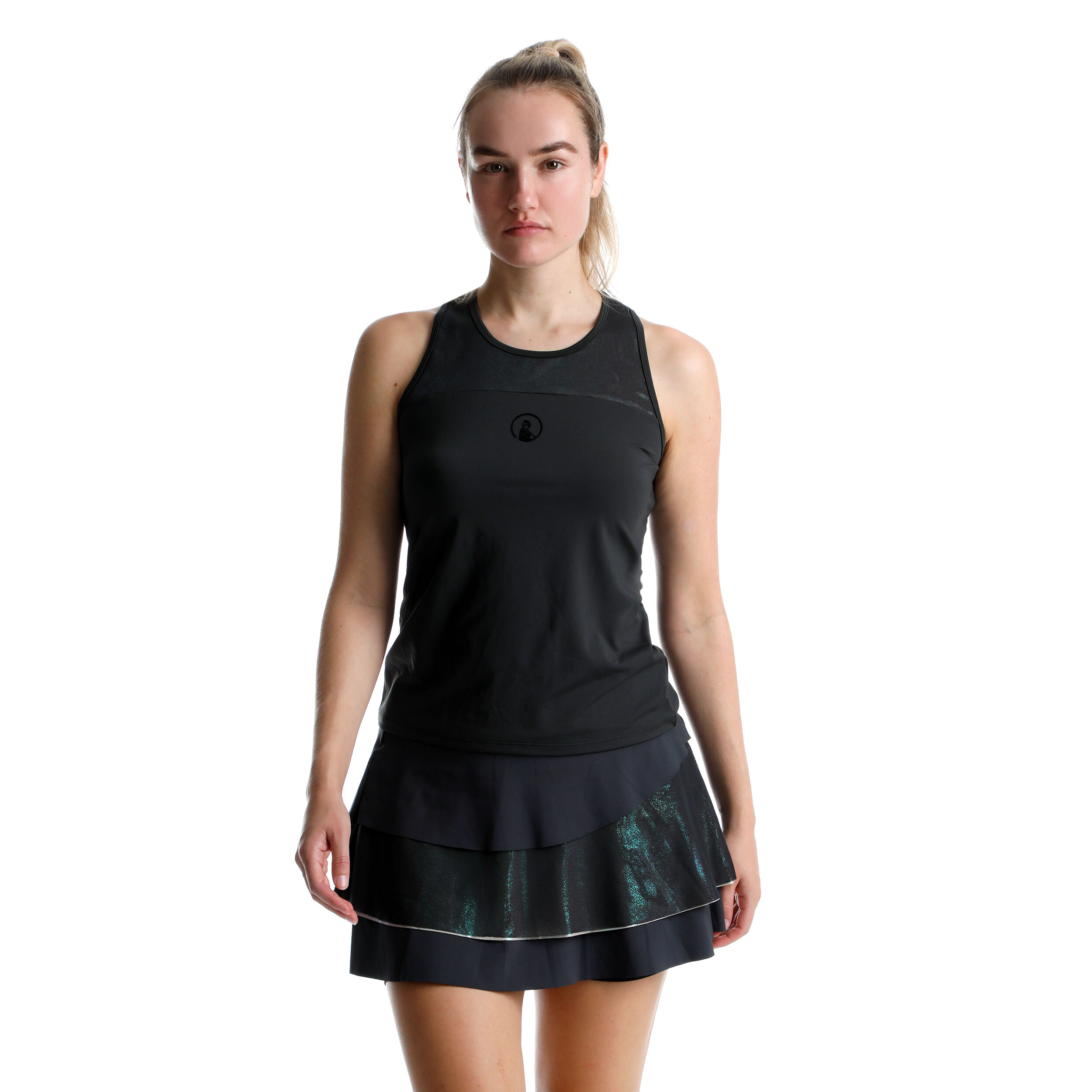 Sparkle Racerback Tank-Top Damen - Anthrazit