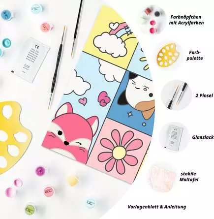 CreArt Squishmallows - Malen nach Zahlen für Erwachsene