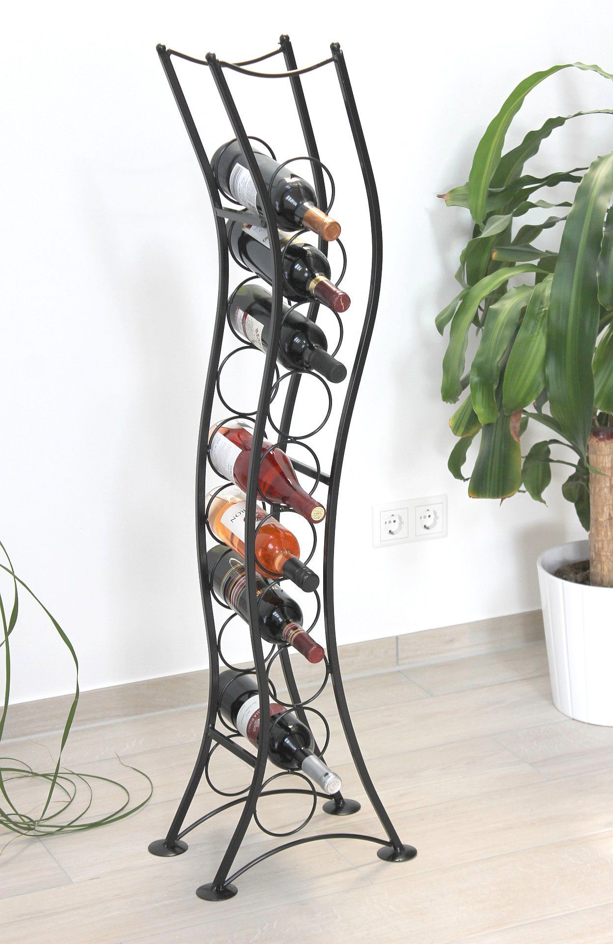 DanDiBo Weinregal Weinregal Metall Stehend ST099 Flaschenregal 120 cm Flaschenhalter Flaschenständer