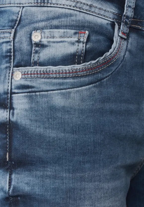 CECIL Slim Fit Jeans in Mittelblau