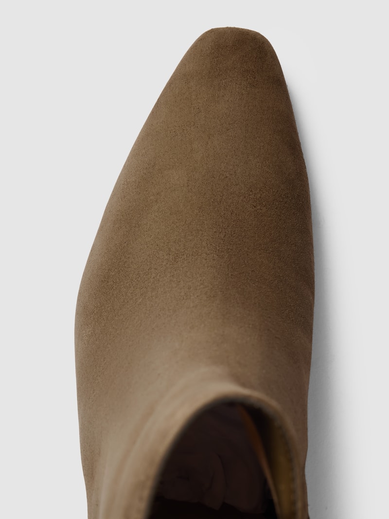 Stiefeletten aus Leder mit Label-Detail Modell 'WILLA' in olivgrün