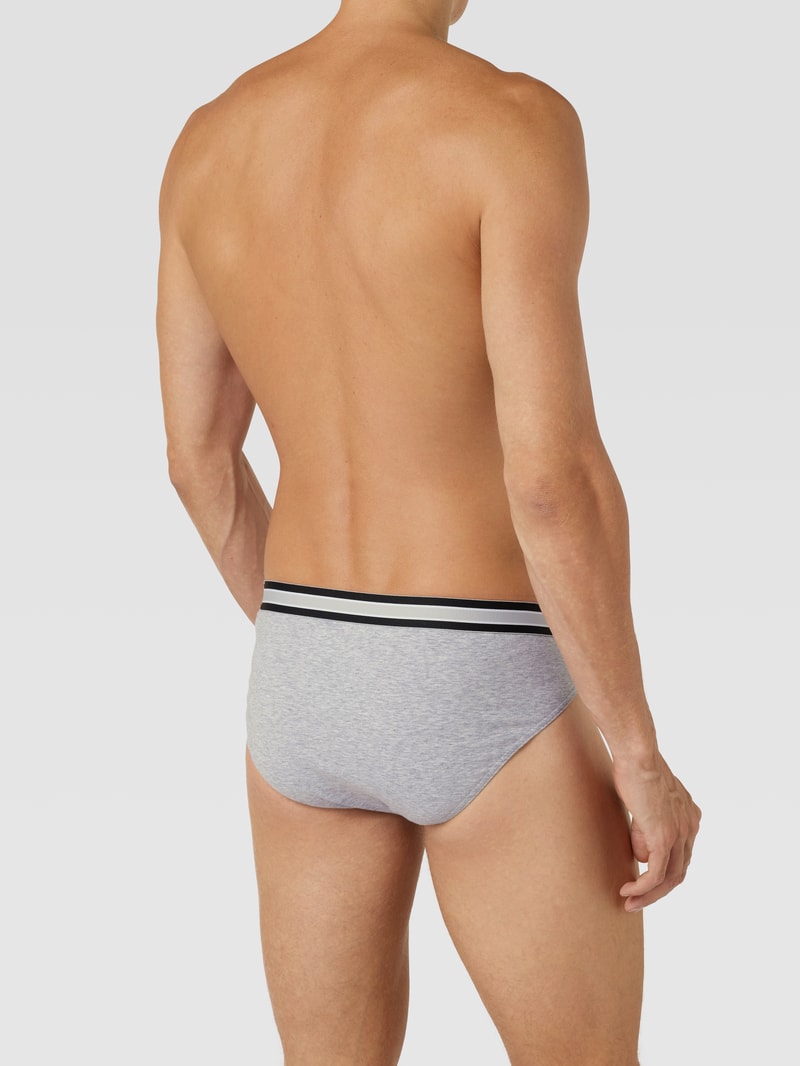 Slip mit Stretch-Anteil in mittelgrau meliert