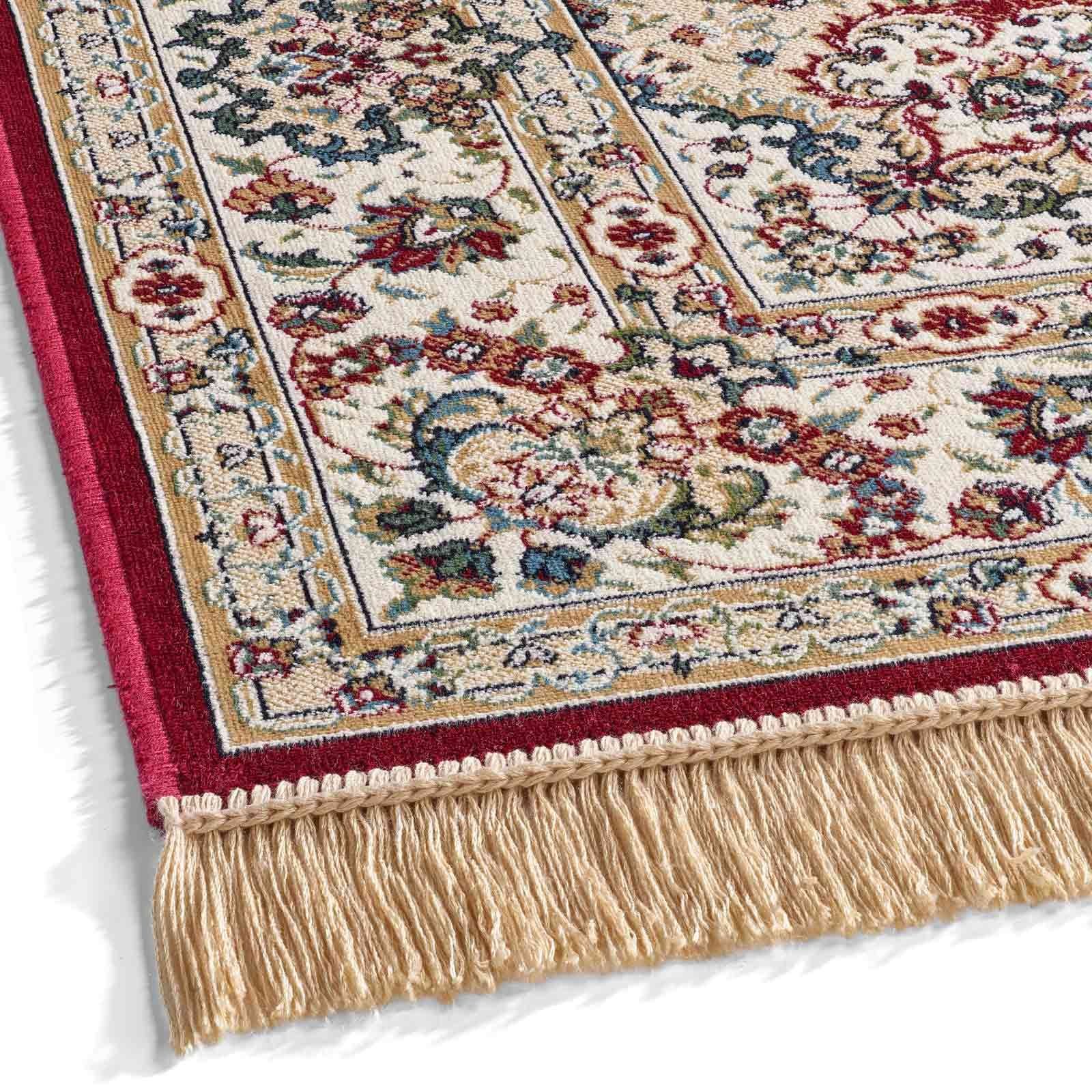Teppich Palazzo Royal Täbriz, TaraCarpet, rechteckig, Höhe: 6 mm, Täbriz Seiden Optik rot Wohnzimmer Schlafzimmer Esszimmer 67x105