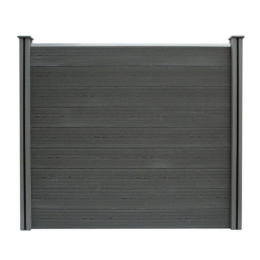 HOME DELUXE Gartenzaun WPC Sichtschutzzaun CALLADO, 1x Element + 2x Pfosten inkl. Pfostenträgern