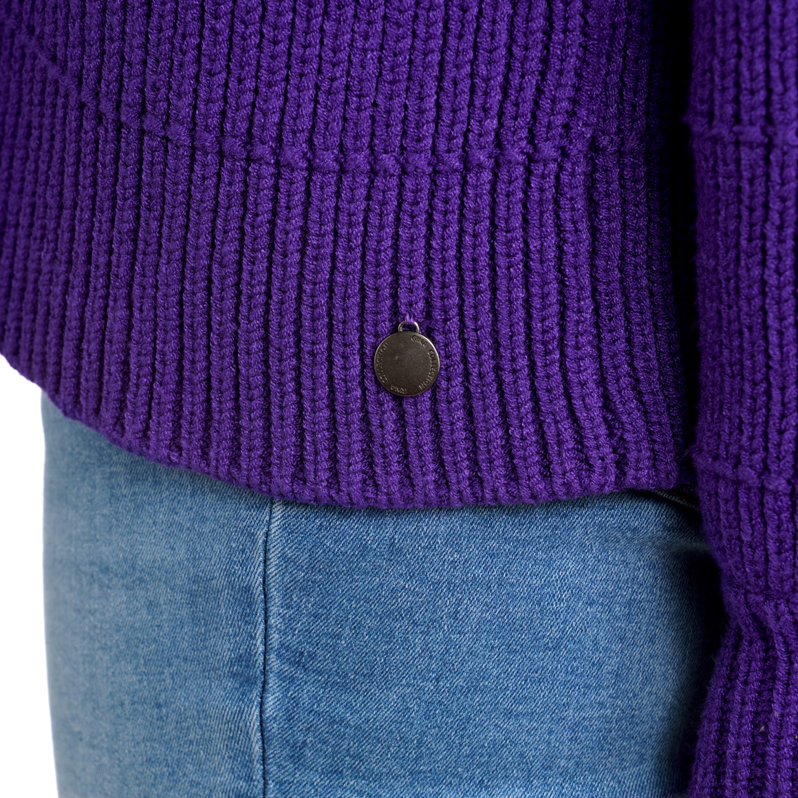 Damen Strickjacke aus Rippstrick
