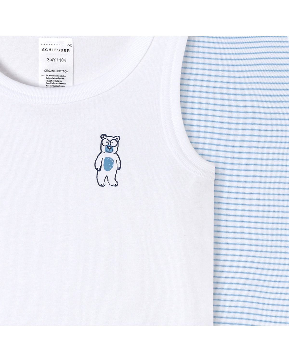 Unterhemd / Tanktop 6er Pack Feinripp Organic Cotton Unterhemden für Jungen