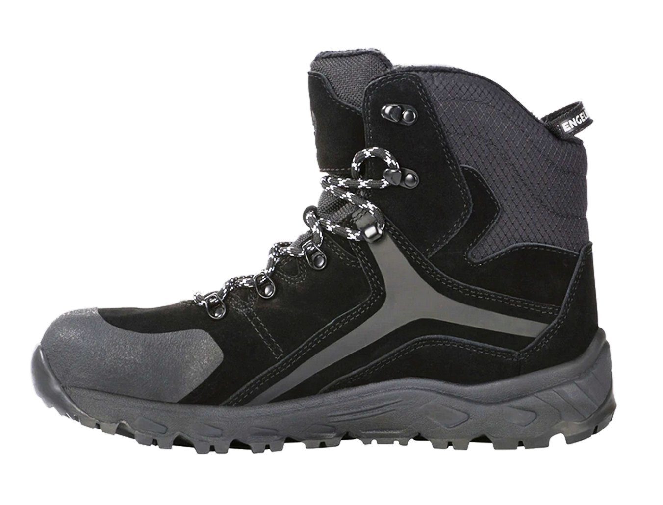Engelbert Strauss Schnürboots Winter Herren knöchelhoch schwarz Winterboots rutschfest, warm gefüttert, wasserdicht, Gummiüberkappe