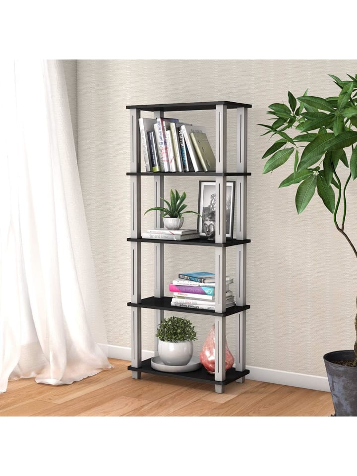 COSTWAY Bücherregal mit 5 Ebenen in Schwarz günstig kaufen 60 cm