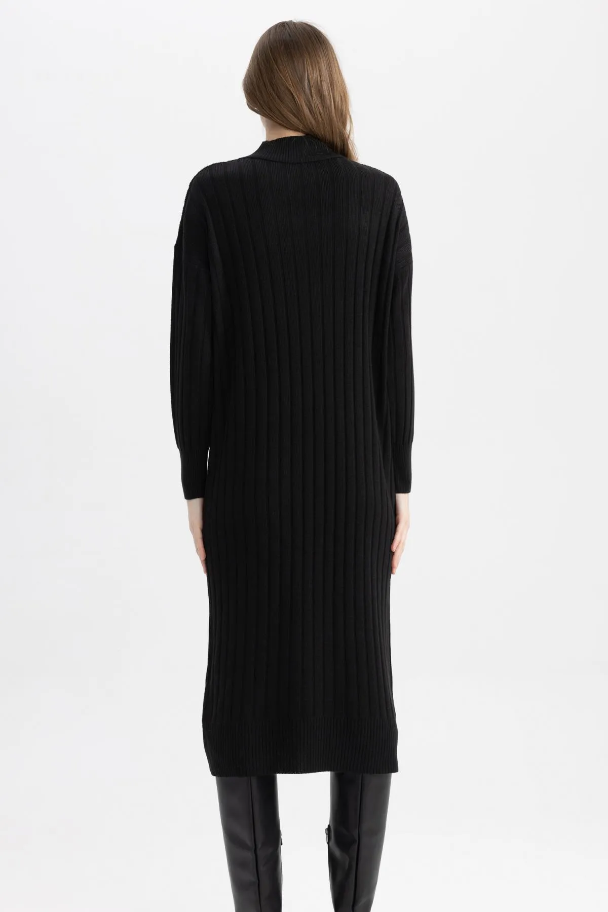 DeFacto  Langärmliges Kleid mit halblangem Rollkragen und normaler Passform