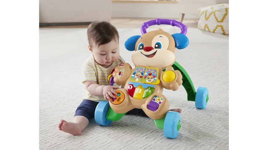 Fisher-Price Lernspaß Hündchens Lauflernwagen, Lauflernhilfe Baby, Laufwagen
