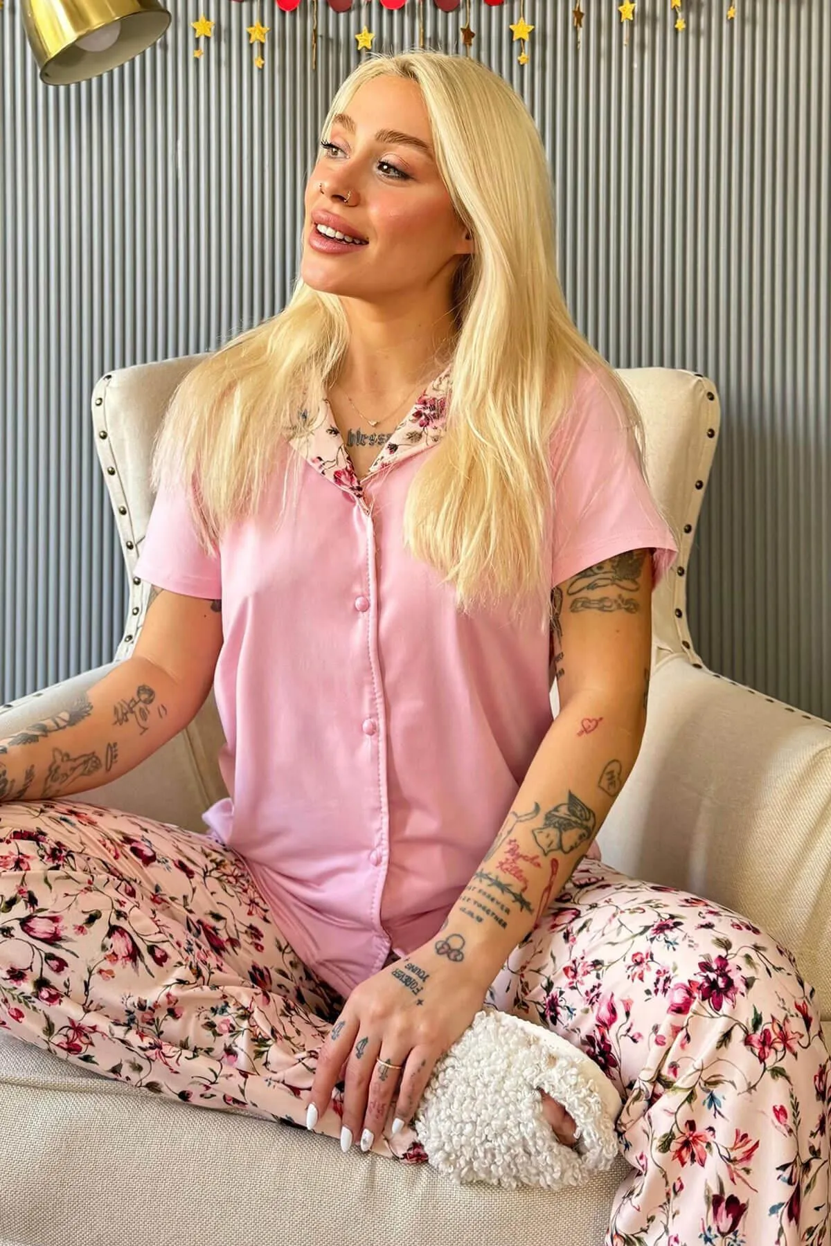 Pijamaevi  Pyjama set - Dunkelblau - Unifarben