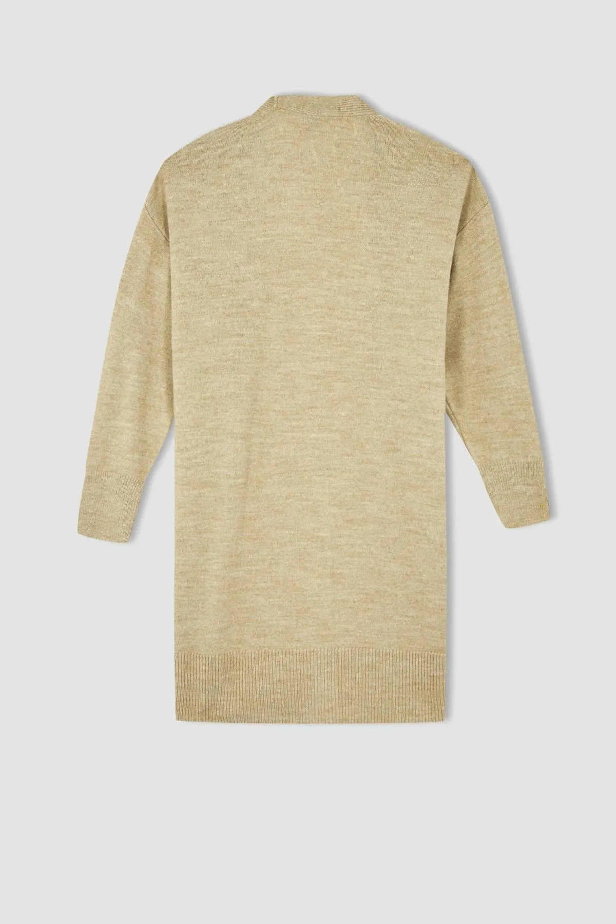 DeFacto  Midi-Strickjacke mit normaler Passform, V-Ausschnitt und Taschen