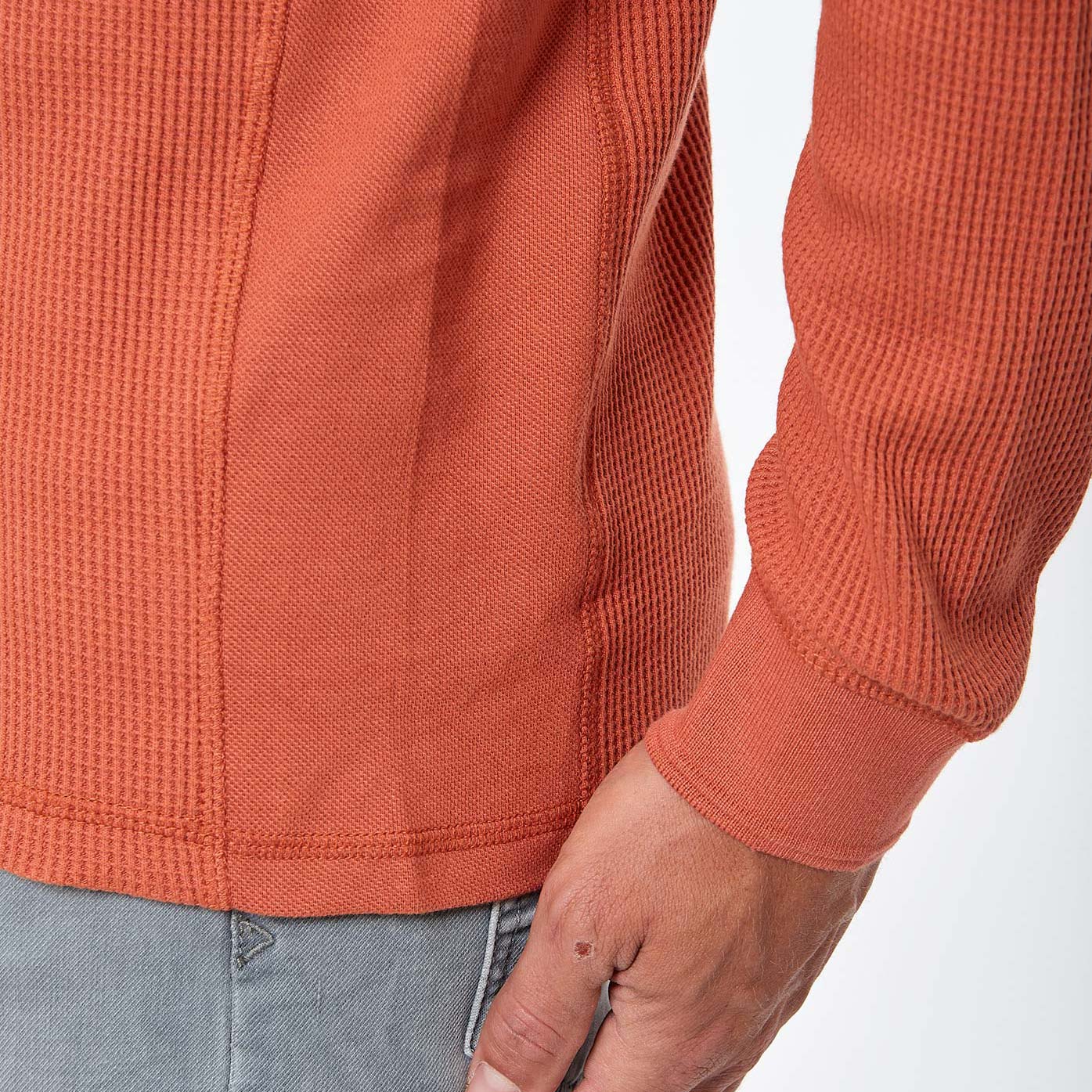 SAFLE  Pull orange Homme en 100% coton