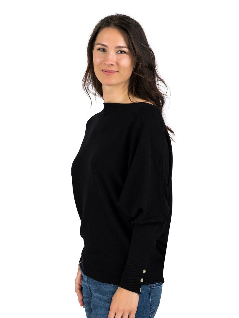 DENIMFY Strickpullover Damen Rundhals Sweatshirt DFGreta Oversize Fit mit Fledermausärmeln