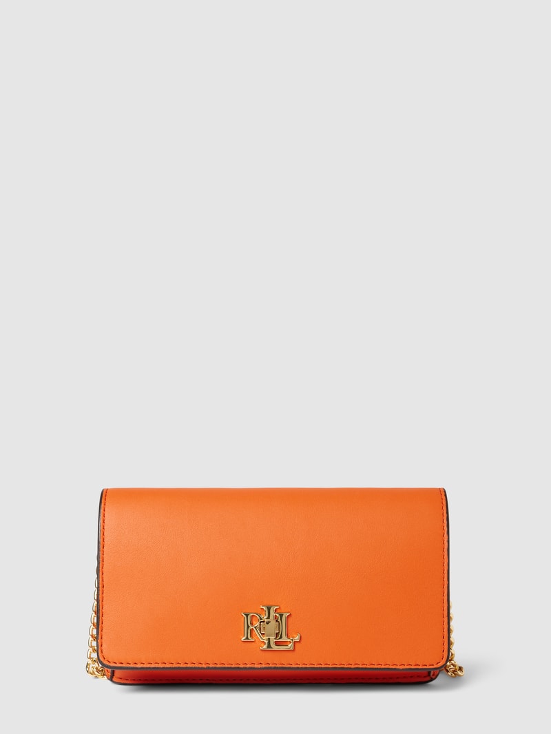 Clutch mit Label-Applikation in orange