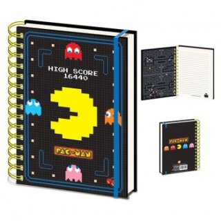 Pyramid A5 Wiro Notizbuch- Pac-Man (High Score)