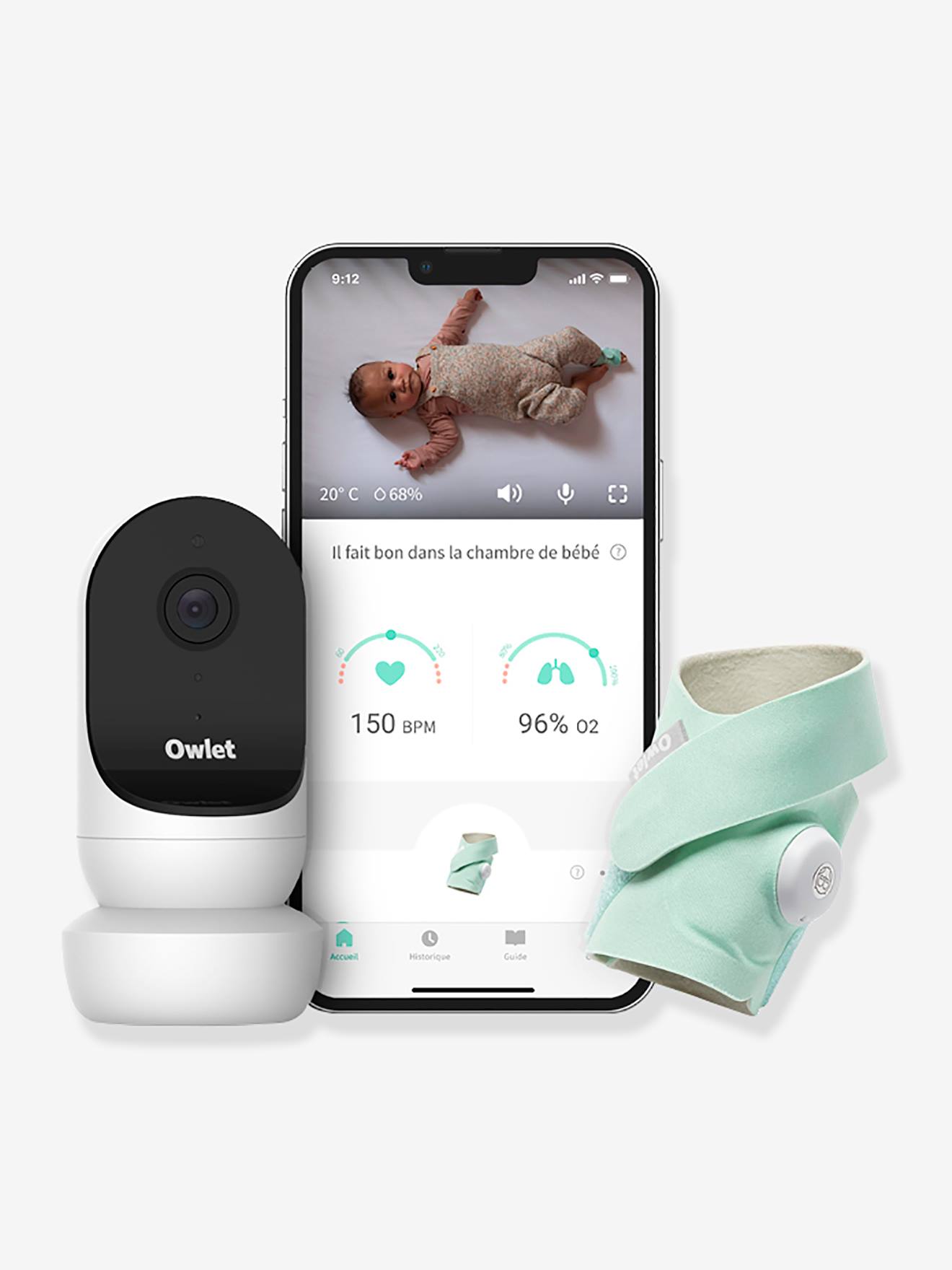 Babyphone intelligent Monitor Duo 2 OWLET menthe