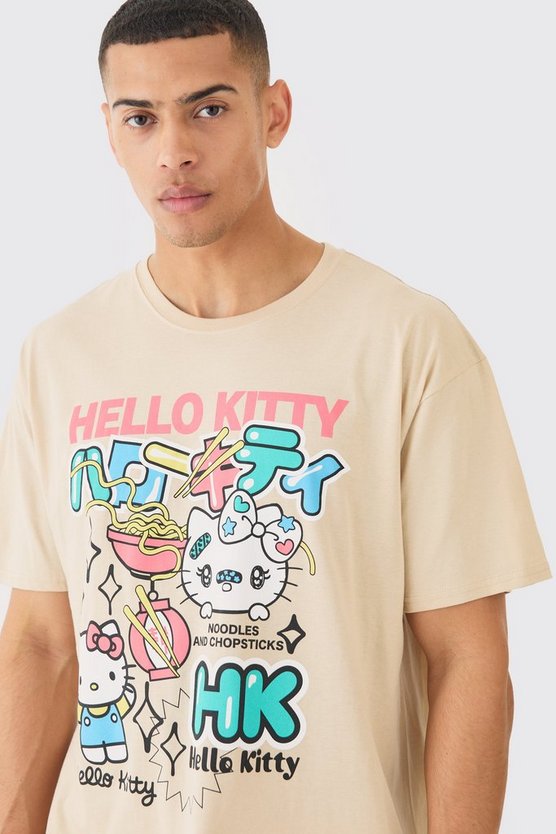 Oversize T-Shirt mit lizenziertem Hello Kitty Print