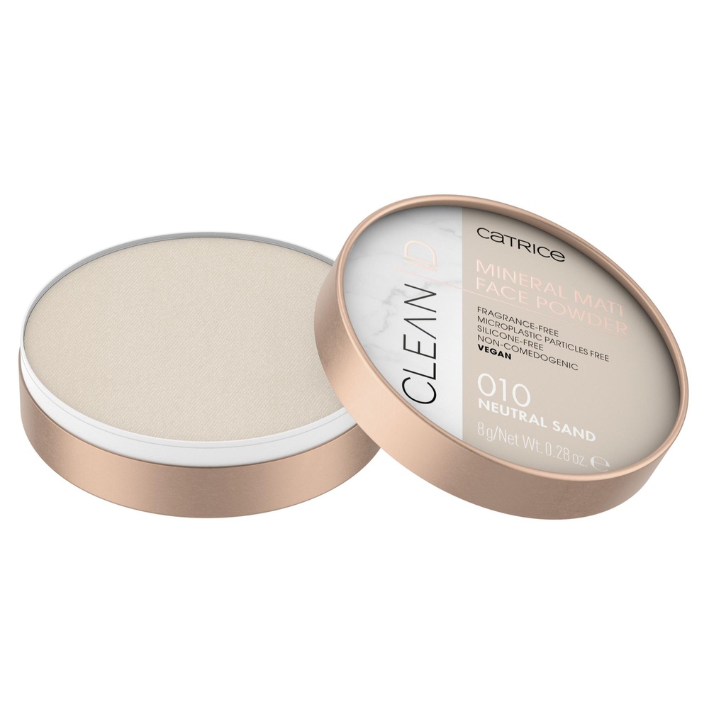 catrice Clean ID Mineral Matt Face Powder poudre minérale mate 010 Neutral Sand Poudre