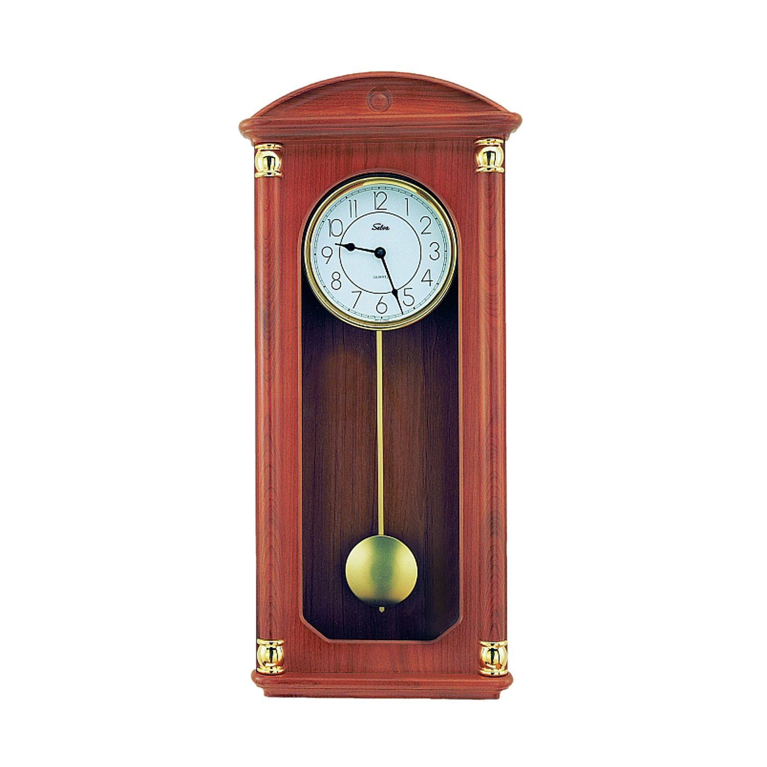 Selva Technik Wanduhr SELVA Funk-Pendelwanduhr/ Regulator Delsberg