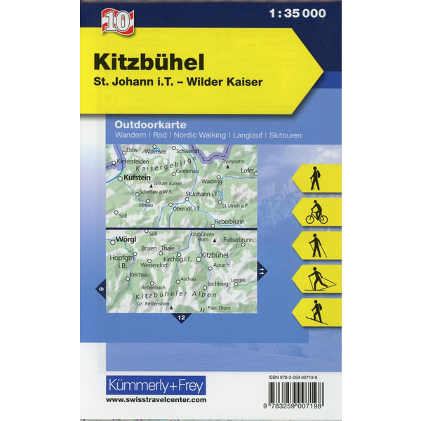 KuF Österreich Outdoorkarte 10 Kitzbühel 1 : 35 000 - Wanderkarte
