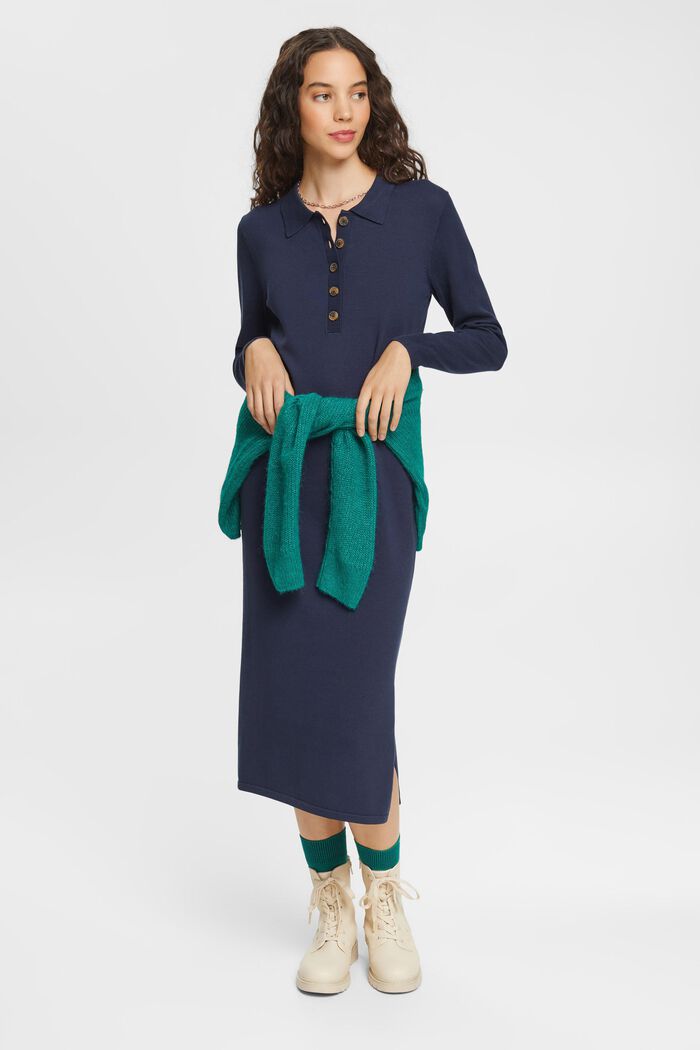 Strickkleid mit Polokragen