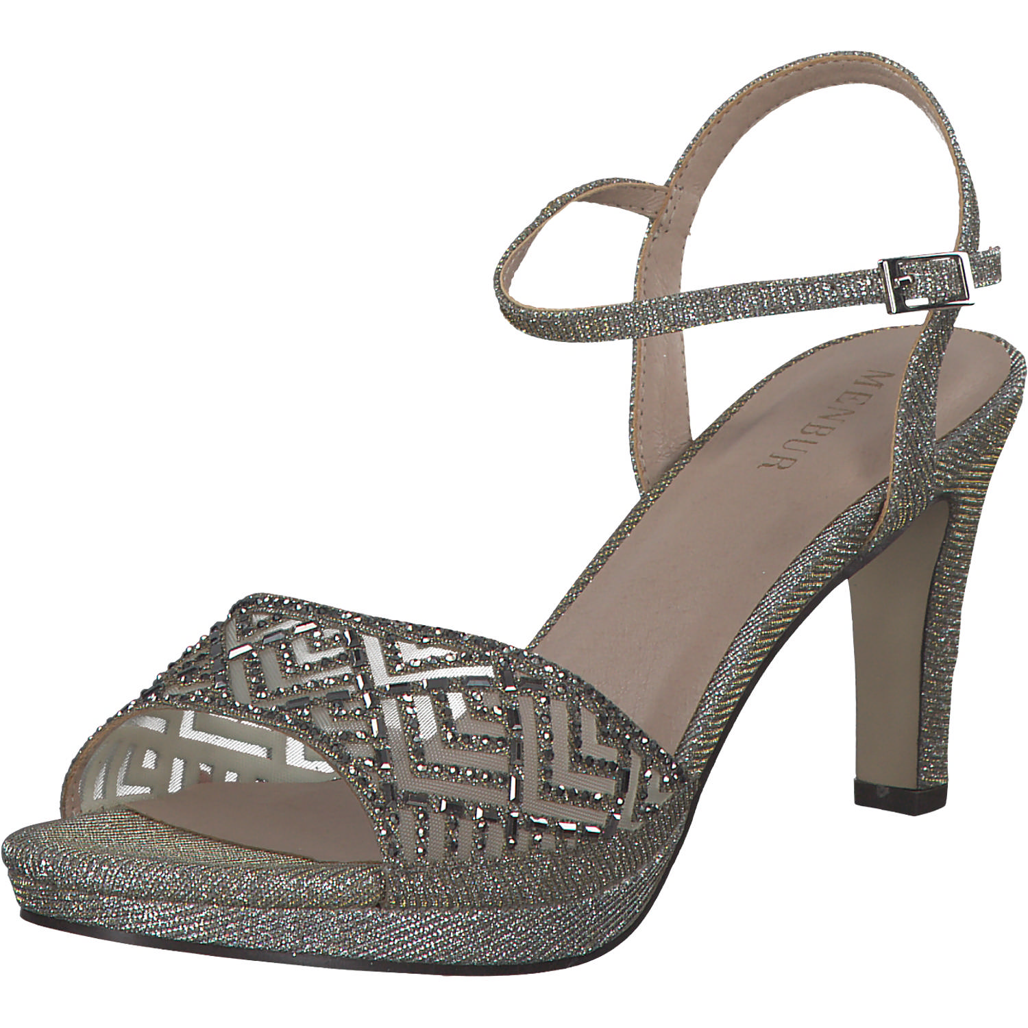 Menbur 23683, Plateau-Sandaletten, Damen, grey