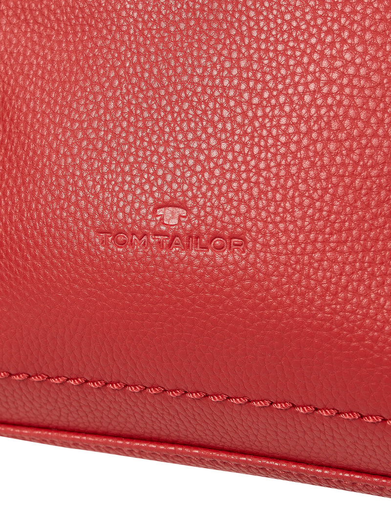 Rucksack in Leder-Optik in rot