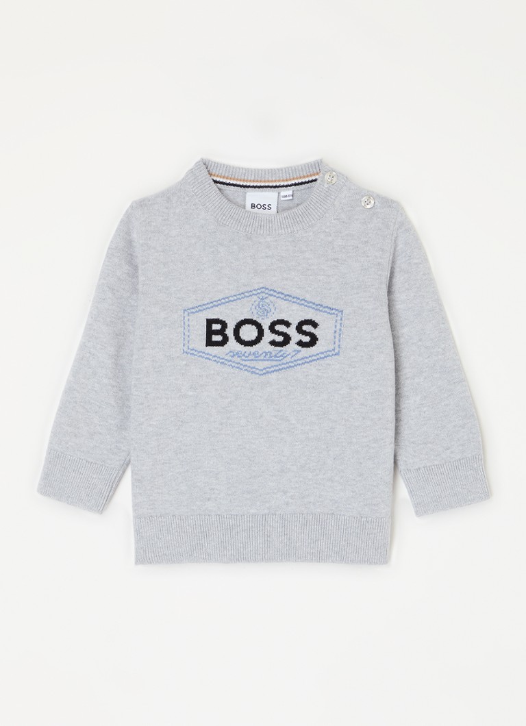HUGO BOSS Finstrikket genser med innstrikket logo