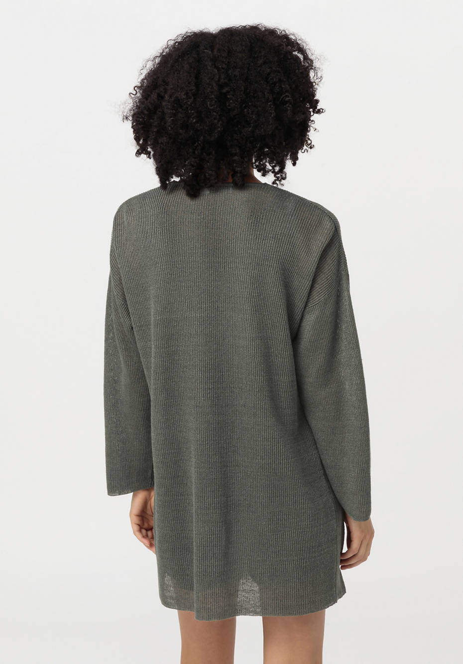 Strickjacke aus reinem Bio-Leinen