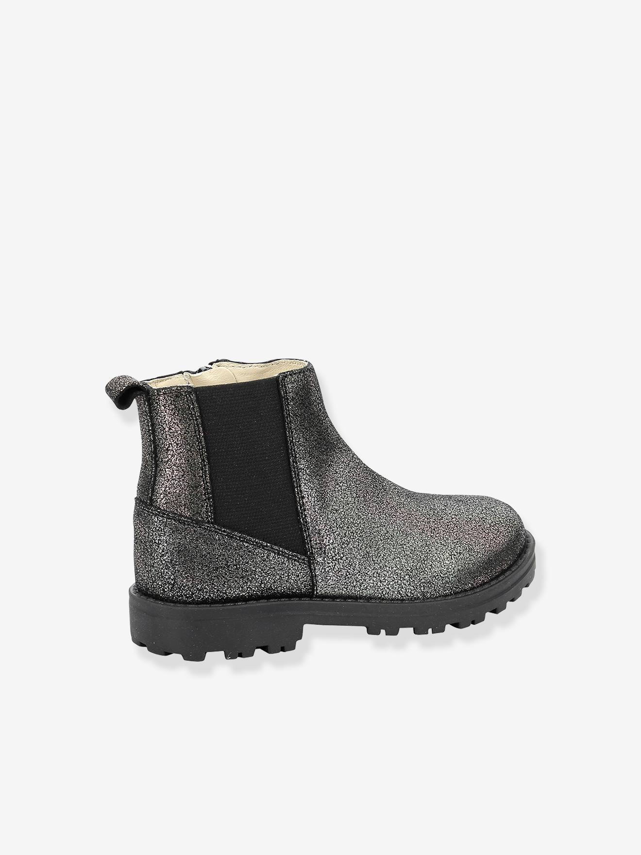 Boots cuir fille Groofit KICKERS® noir